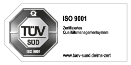 Zertifikat für die Einführung und Anwendung eines Qualitätsmanagementsystems für den Geltungsbereich „Beratung im Bereich Entwicklung und Qualitätsanalysen von Mikroelektronik“, ausgestellt von TÜV SÜD Management Service GmbH. Durch ein Audit wurde der Nachweis erbracht, dass die Forderungen der ISO 9001:2015 erfüllt sind.