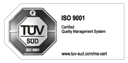 Certificate for the initial implementation of a quality management system regarding the scope of „Consulting in development and quality analyses of microelectronics“, issued by TÜV SÜD Management Service GmbH. The following audit verified the realization of the requirements according to DIN EN ISO 9001:2015.